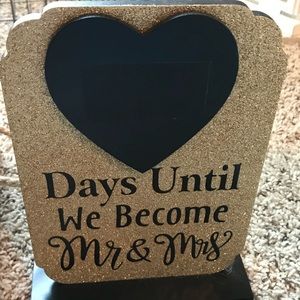 Wedding chalk board countdown